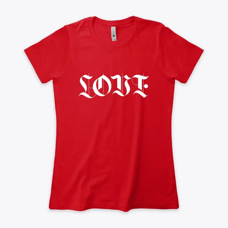 Womens Love Osguard Font Tee-Shirt