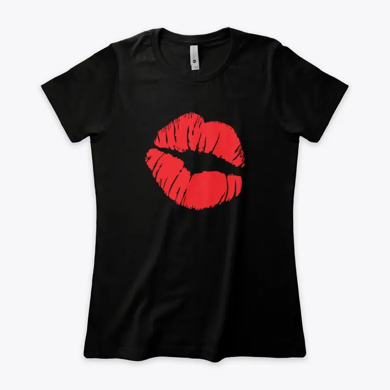 Kiss Me Red Lips Fashion Tee