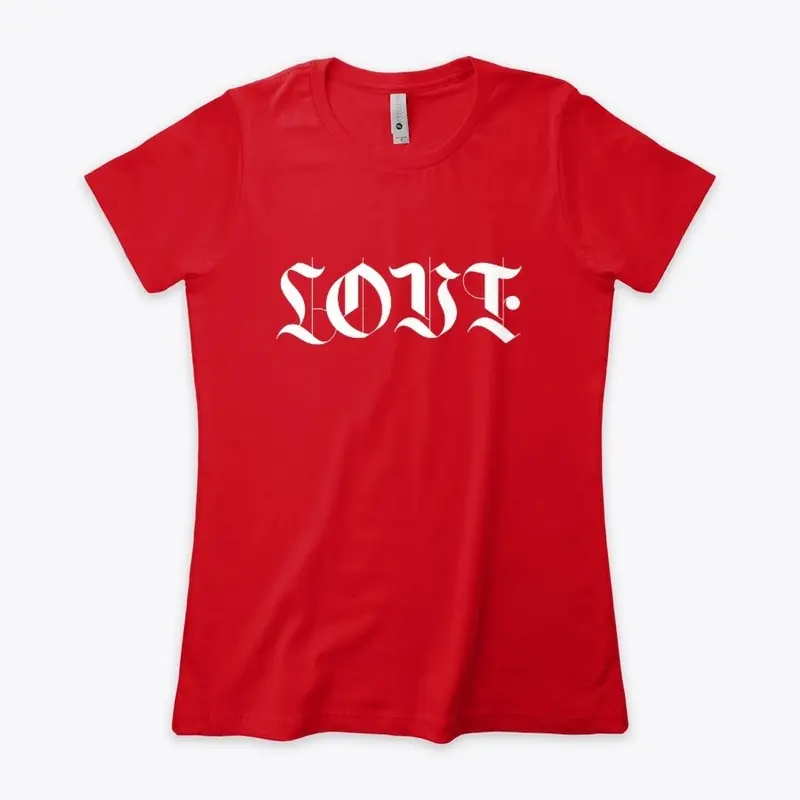 Womens Love Osguard Font Tee-Shirt