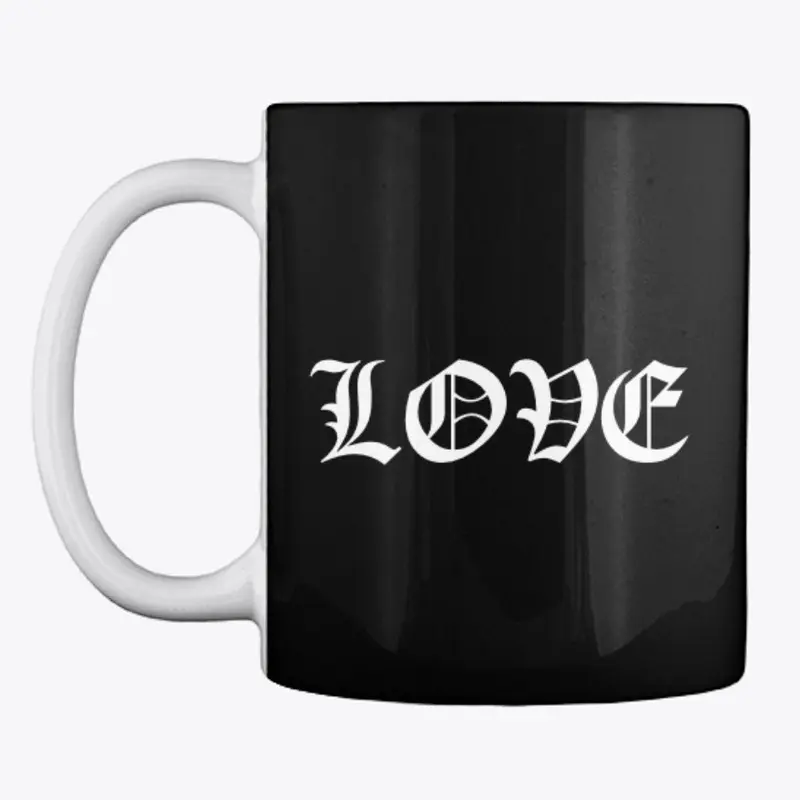 Love Old English Font Coffee Mug